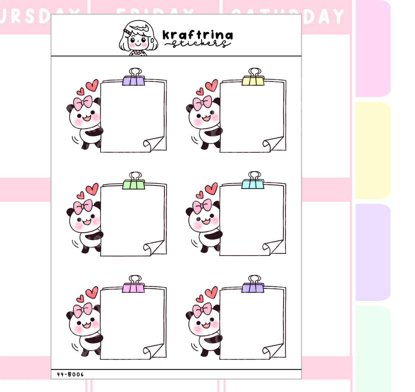 BAO BAO - CLIPBOARD | MEMO | TAKE NOTES (44-B007)