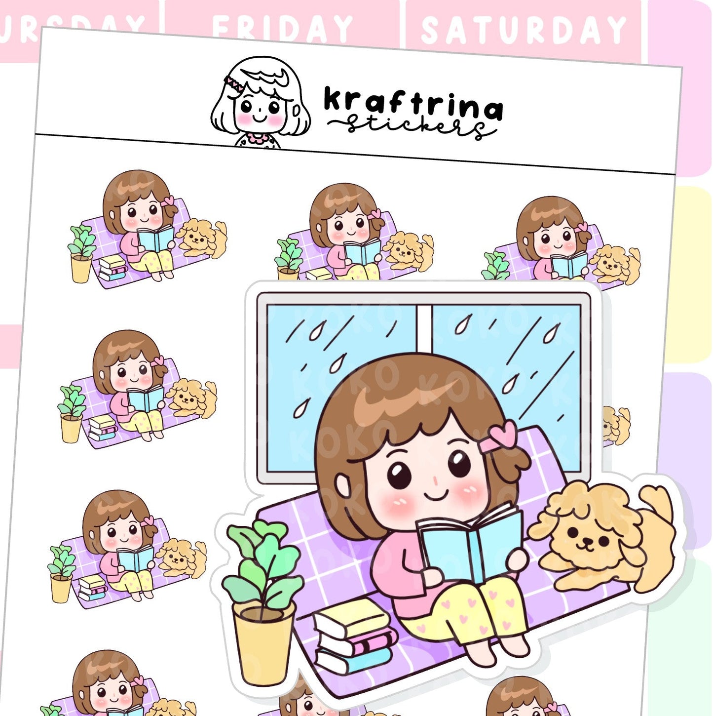 BOOKS, RAIN AND MY DOG REGULAR (63-K009)