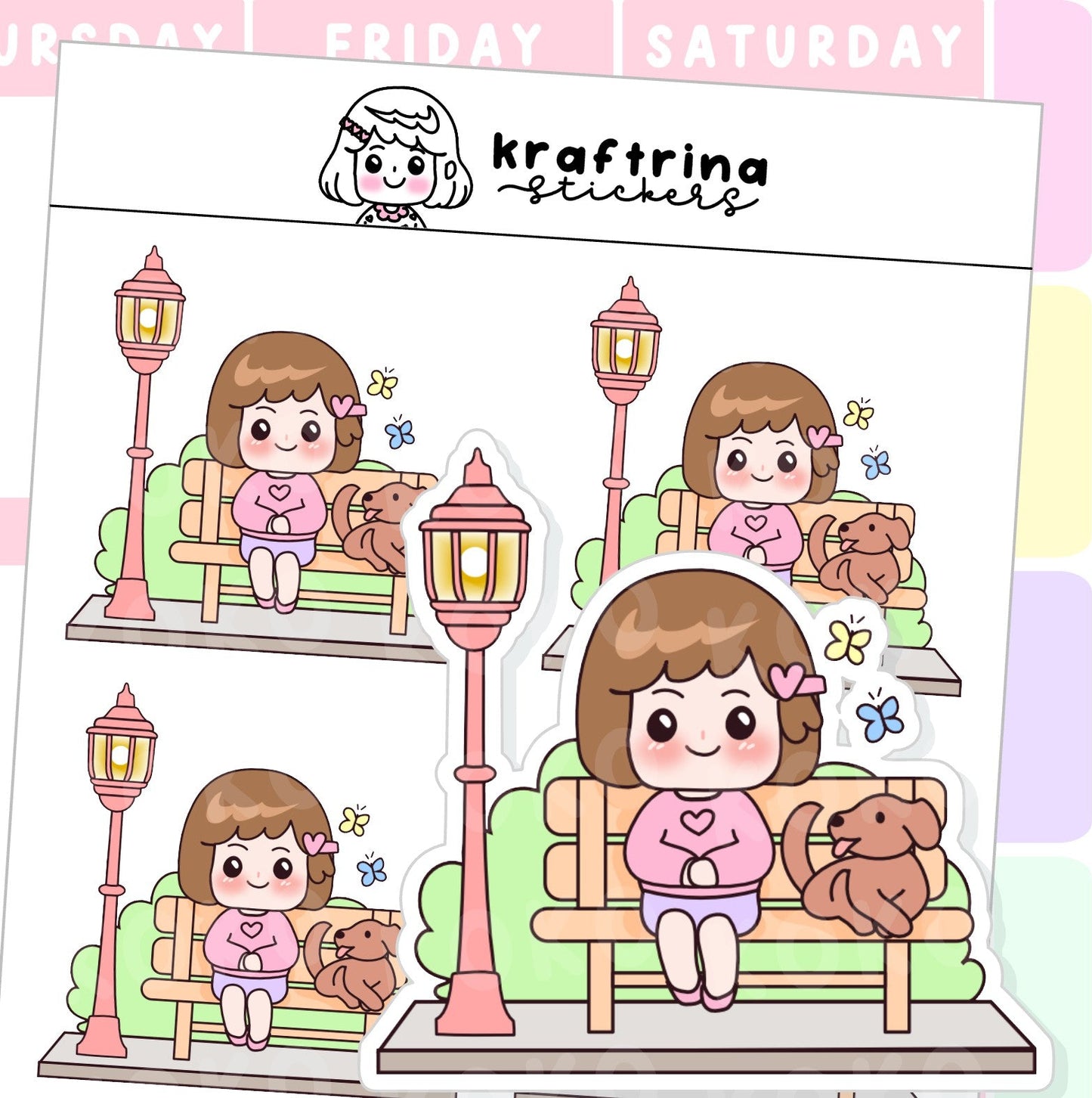 HANG OUT WITH MY DOG BIG STICKERS (66-K012 DECO)