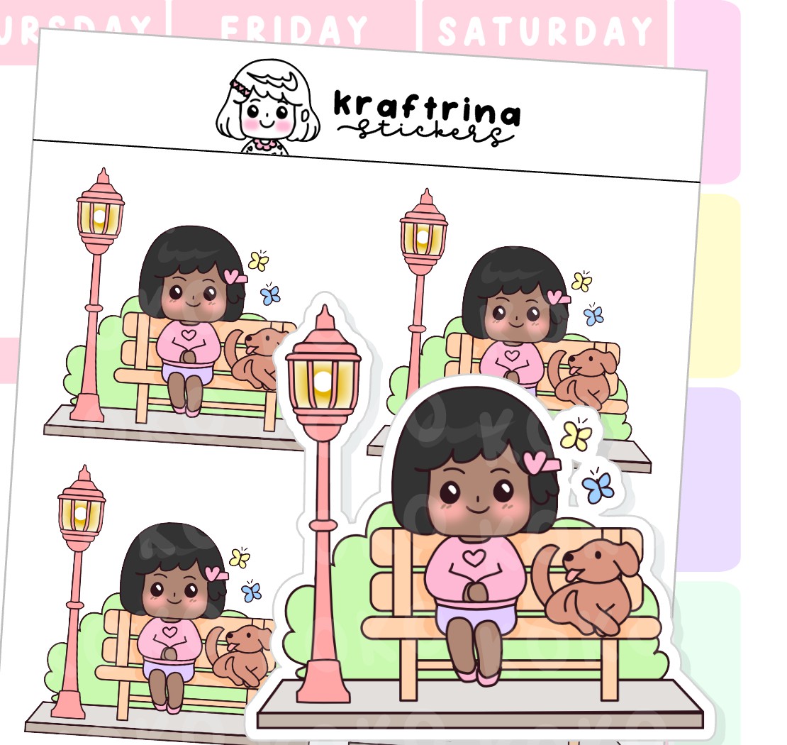 HANG OUT WITH MY DOG BIG STICKERS (66-K012 DECO)