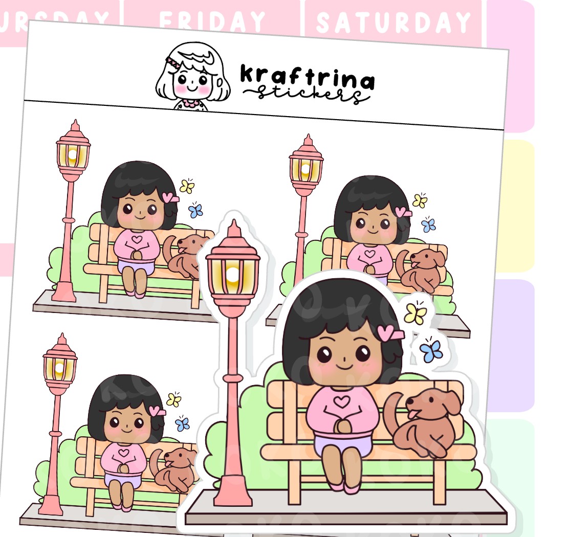 HANG OUT WITH MY DOG BIG STICKERS (66-K012 DECO)