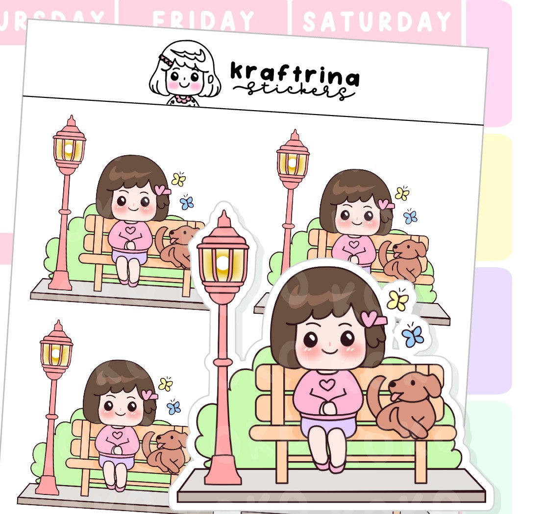 HANG OUT WITH MY DOG BIG STICKERS (66-K012 DECO)
