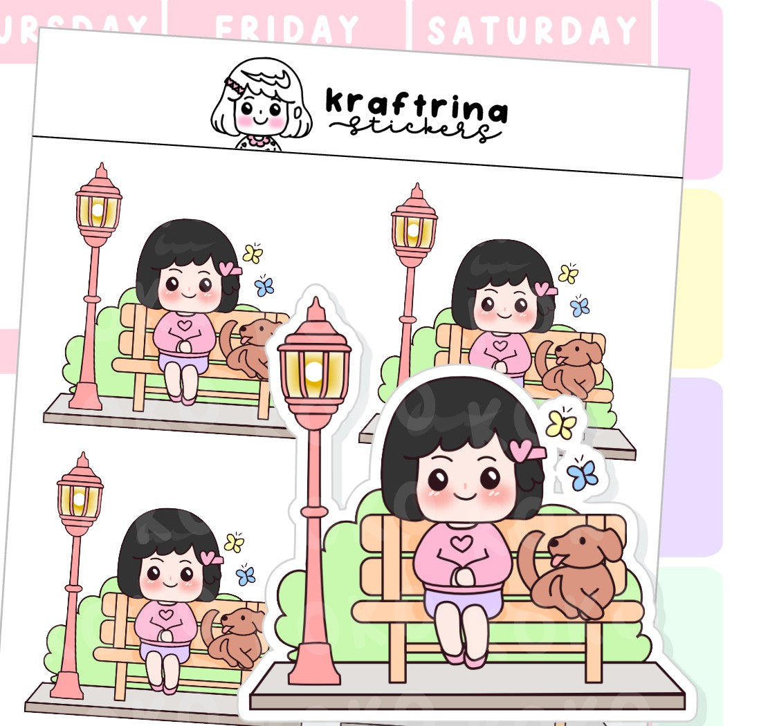 HANG OUT WITH MY DOG BIG STICKERS (66-K012 DECO)
