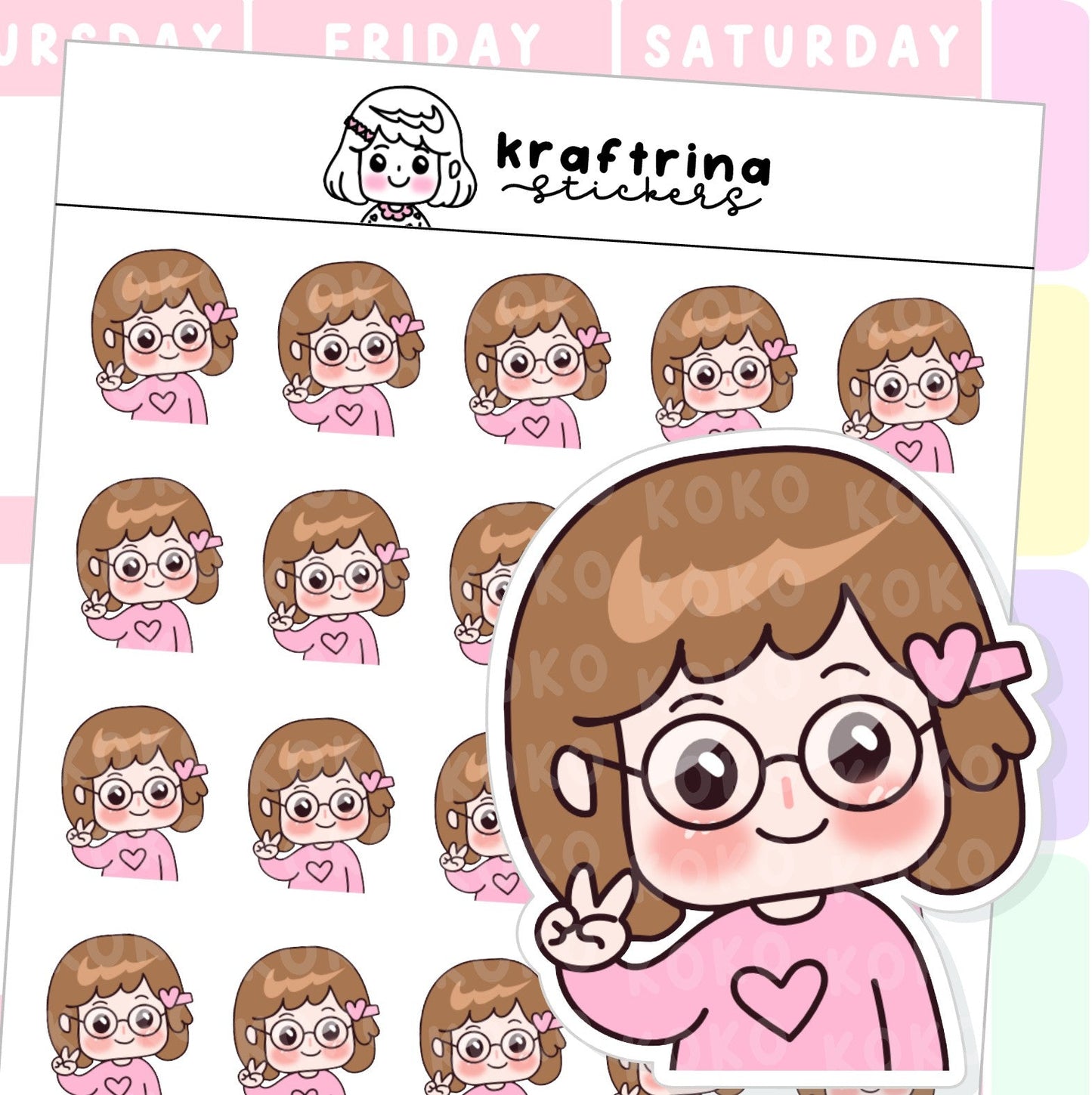 LOOKS CUTE WITH EYEGLASSES (64-K004)