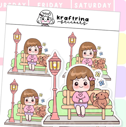 HANG OUT WITH MY DOG BIG STICKERS (66-K012 DECO)