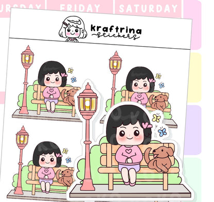 HANG OUT WITH MY DOG BIG STICKERS (66-K012 DECO)