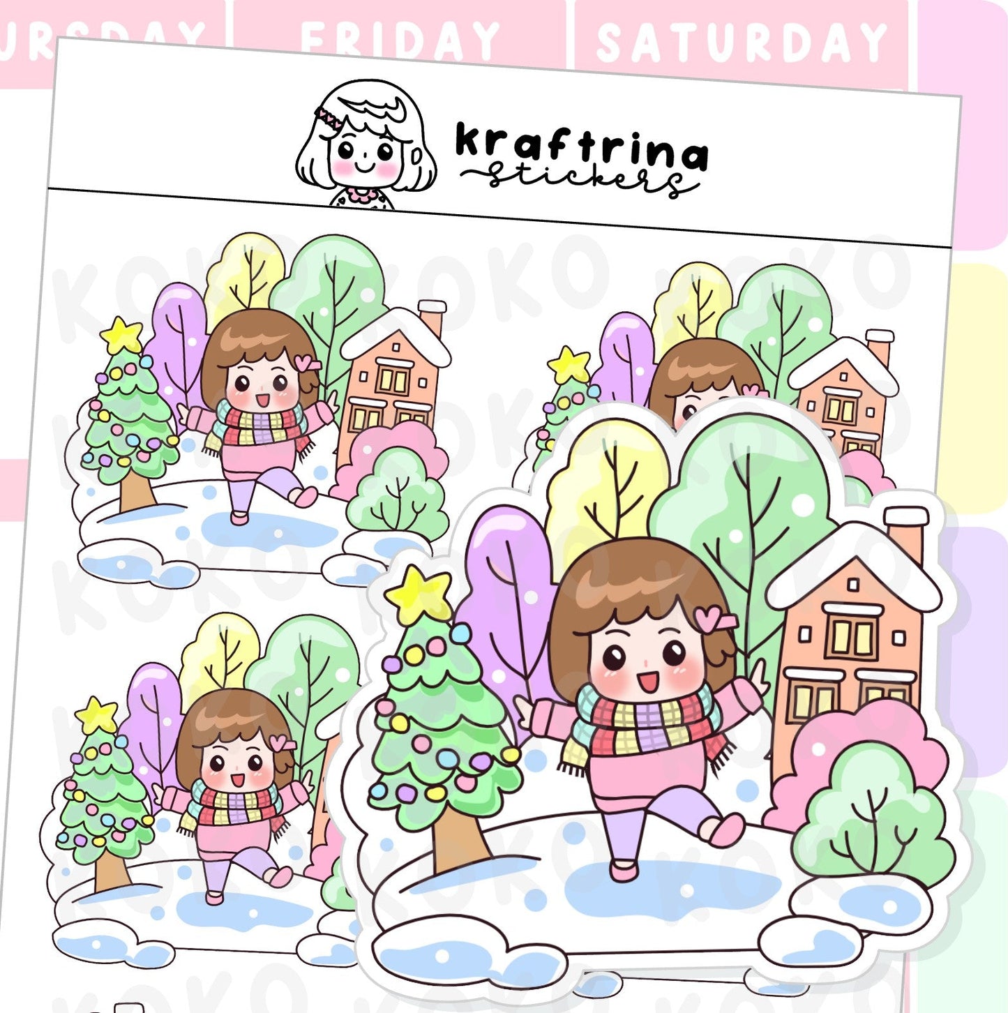 WINTER WONDERLAND BIG STICKERS (66-K008 DECO)