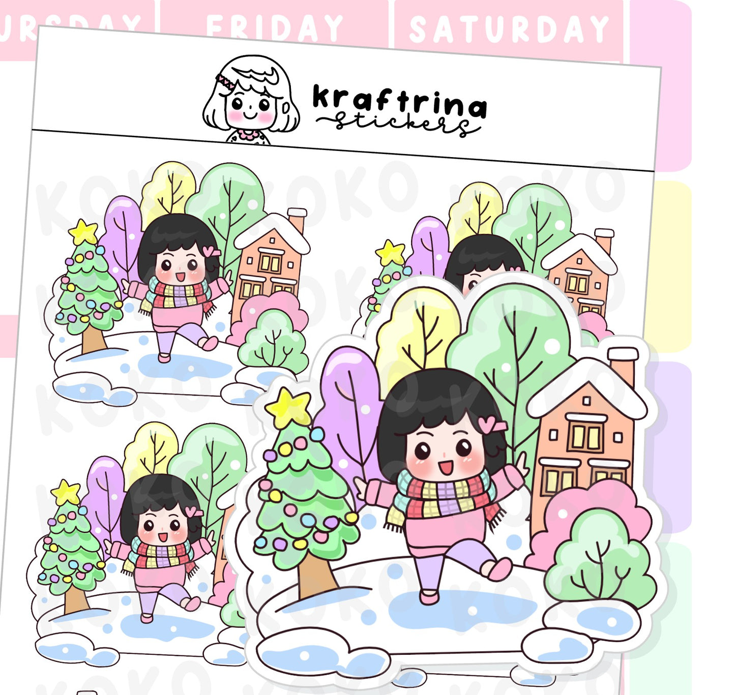 WINTER WONDERLAND BIG STICKERS (66-K008 DECO)